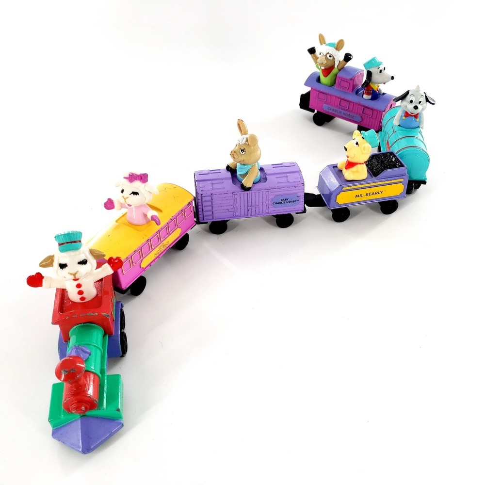 Vintage 1994 ERTL Shari Lewis Lambchop & Friends Diecast Train Set Lot Of 6